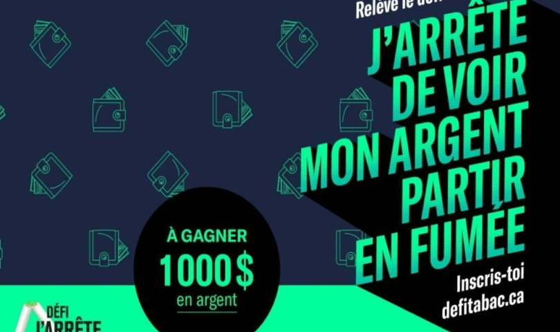 Le Défi J’arrête, j’y gagne! : pour écraser et profiter des bienfaits